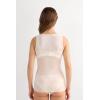 Woman’s Modal Cashmere Ultralight Wide-Shoulder Top(Ivory – Natural Vanilla)