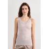 Woman’s Modal Cashmere Ultralight Wide-Shoulder Top(Natural – Shell Beige Mélange)