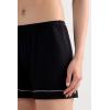 Woman’s Modal Shorts with Contrast Trim(Black – Black)