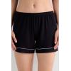 Woman’s Modal Shorts with Contrast Trim(Black – Black)