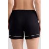 Woman’s Modal Shorts with Contrast Trim(Black – Black)