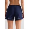 Woman’s Modal Shorts with Contrast Trim(Blue – Intense Blue)