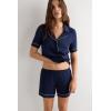 Woman’s Modal Shorts with Contrast Trim(Blue – Intense Blue)