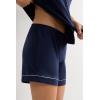 Woman’s Modal Shorts with Contrast Trim(Blue – Intense Blue)