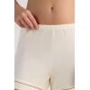 Woman’s Modal Shorts with Contrast Trim(Natural – Vanilla Ivory)