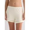 Woman’s Modal Shorts with Contrast Trim(Natural – Vanilla Ivory)