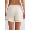 Woman’s Modal Shorts with Contrast Trim(Natural – Vanilla Ivory)