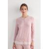 Woman’s Modal and Lace Cardigan(Pale Pink – Light Pink Melange)