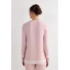 Woman’s Modal and Lace Cardigan(Pale Pink – Light Pink Melange)
