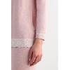 Woman’s Modal and Lace Cardigan(Pale Pink – Light Pink Melange)