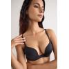 Woman’s Monica Push-up Bra in Ultralight Microfiber(Black – Black)