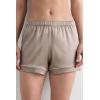 Woman’s Piped Silk Shorts(Natural – Powder Beige)