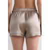 Woman’s Piped Silk Shorts(Natural – Powder Beige)