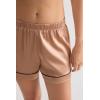 Woman’s Piped Silk Shorts(Natural – Satin Pink)