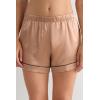 Woman’s Piped Silk Shorts(Natural – Satin Pink)