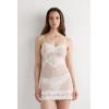 Woman’s Pretty Flowers Babydoll(Ivory – Powder White)
