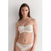 Woman’s Pretty Flowers Bandeau Bra(Ivory – Powder White)