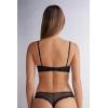 Woman’s Pretty Flowers Bellissima Push-up Bra(Black – Black)