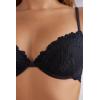 Woman’s Pretty Flowers Bellissima Push-up Bra(Black – Black)