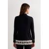 Woman’s Pretty Flowers Button Up Shirt in Modal(Multicolor – Black/Ivory)