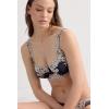 Woman’s Pretty Flowers Daniela Balconette Bra(Blue – Deep Blue/Vanilla)