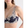Woman’s Pretty Flowers Daniela Balconette Bra(Blue – Deep Blue/Vanilla)