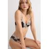 Woman’s Pretty Flowers Daniela Balconette Bra(Multicolor – Black/Ivory)