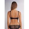 Woman’s Pretty Flowers Elena Balconette Bra(Black – Black)