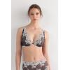 Woman’s Pretty Flowers Elena Balconette Bra(Blue – Deep Blue/Vanilla)