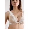 Woman’s Pretty Flowers Elena Balconette Bra(Ivory – Powder White)