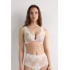 Woman’s Pretty Flowers Elena Balconette Bra(Ivory – Powder White)