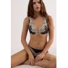 Woman’s Pretty Flowers Elena Balconette Bra(Multicolor – Black/Ivory)