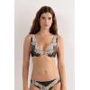 Woman’s Pretty Flowers Elena Balconette Bra(Multicolor – Black/Ivory)