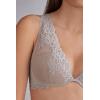 Woman’s Pretty Flowers Elena Balconette Bra(Pale Grey – Ice Grey)