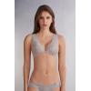 Woman’s Pretty Flowers Elena Balconette Bra(Pale Grey – Ice Grey)