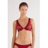 Woman’s Pretty Flowers Elena Balconette Bra(Red – Sealing Wax Red)