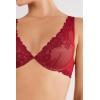 Woman’s Pretty Flowers Elena Balconette Bra(Red – Sealing Wax Red)