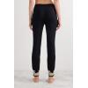 Woman’s Pretty Flowers Full Length Cuffed Modal Pants(Multicolor – Black/Ivory)