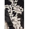 Woman’s Pretty Flowers Garter Belt(Multicolor – Black/Ivory)
