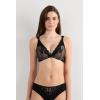 Woman’s Pretty Flowers Giorgia Balconette Bra(Black – Black)