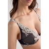 Woman’s Pretty Flowers Giorgia Balconette Bra(Blue – Deep Blue/Vanilla)