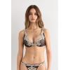Woman’s Pretty Flowers Giorgia Balconette Bra(Multicolor – Black/Ivory)