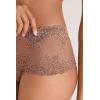 Woman’s Pretty Flowers Hipster Brazilian(Natural – Caramel Dark Beige)