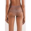 Woman’s Pretty Flowers Hipster Brazilian(Natural – Caramel Dark Beige)