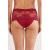 Woman’s Pretty Flowers Hipster Brazilian(Red – Sealing Wax Red)