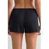 Woman’s Pretty Flowers Modal Shorts(Multicolor – Black/Ivory)