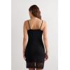 Woman’s Pretty Flowers Modal Slip(Black – Black)