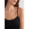 Woman’s Pretty Flowers Modal Slip(Black – Black)
