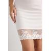 Woman’s Pretty Flowers Modal Slip(Ivory – Powder White)