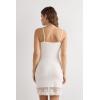 Woman’s Pretty Flowers Modal Slip(Ivory – Powder White)